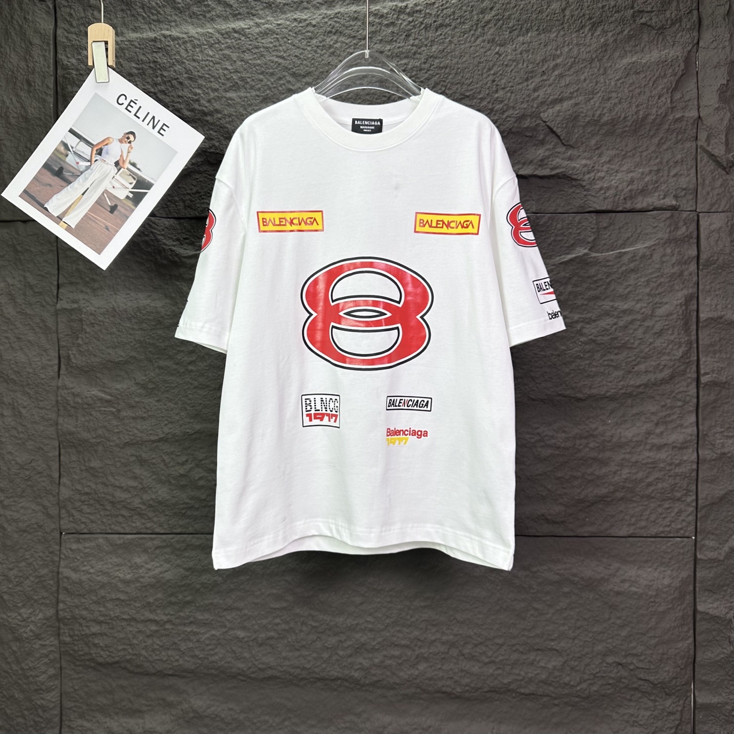 P85 🌈 Camiseta de manga corta unisex con múltiples estampados de letras Balenciaga 2026 nuevo modelo, 🔥versión alta🔥…