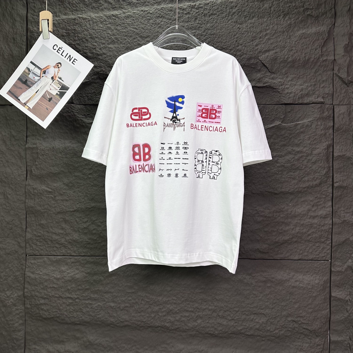 P85 🌈 Camiseta de manga corta unisex con estampado de letras Balenciaga 2026 nuevo modelo, 🔥versión alta🔥versión alt…