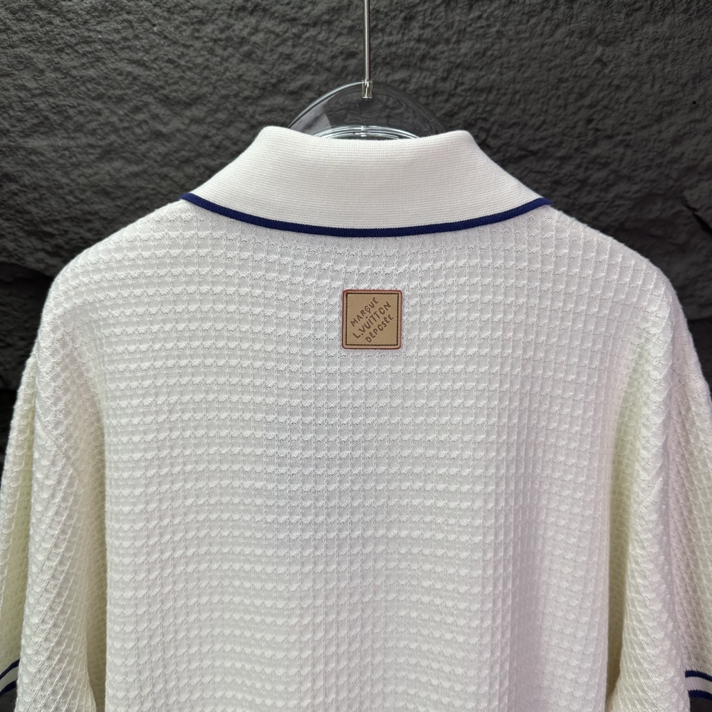 Louis Vuitton 驴家2026新款华夫格口袋刺绣 针织翻领短袖Polo