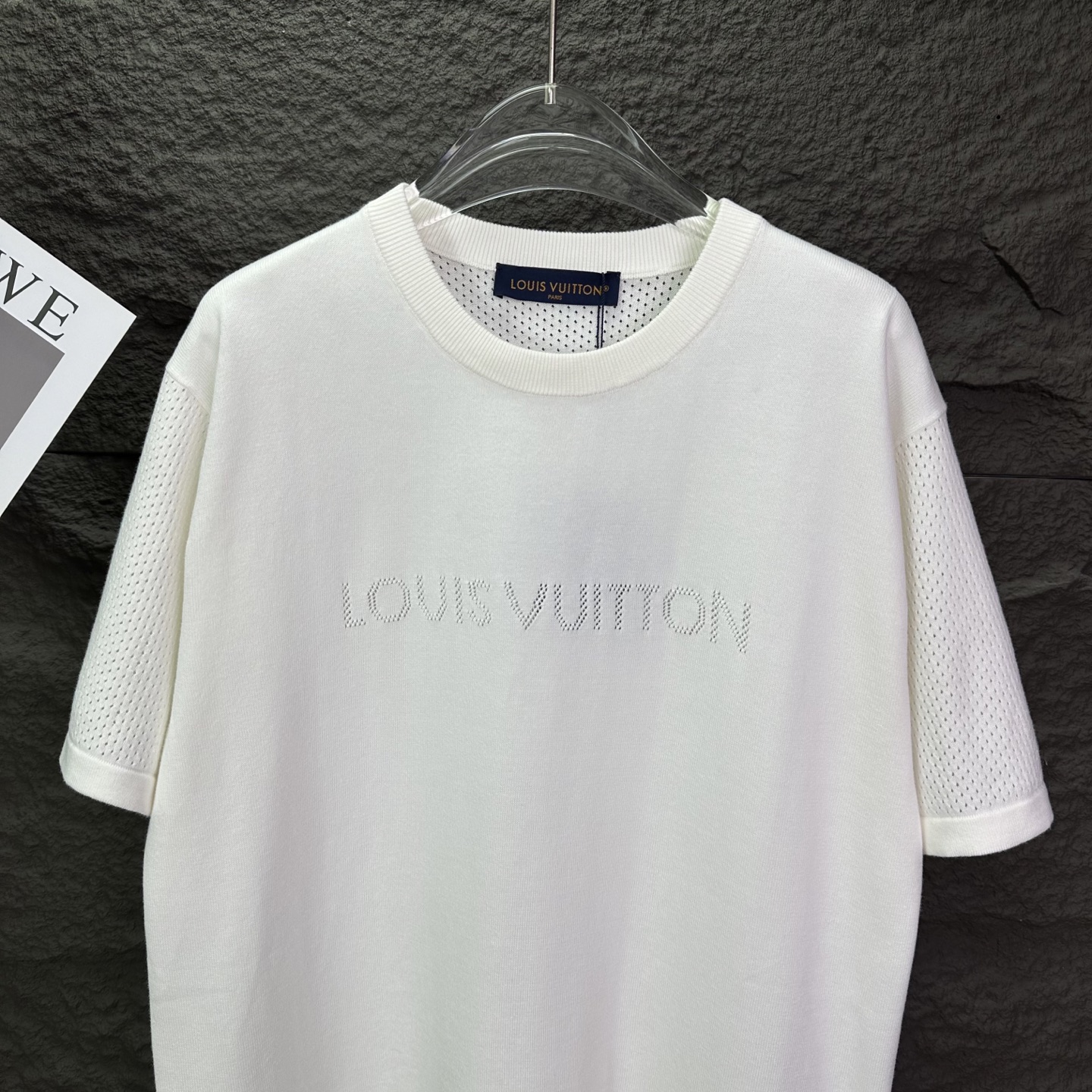 Louis Vuitton 驴家2026新款镂空字母logo 圆领针织短袖T恤