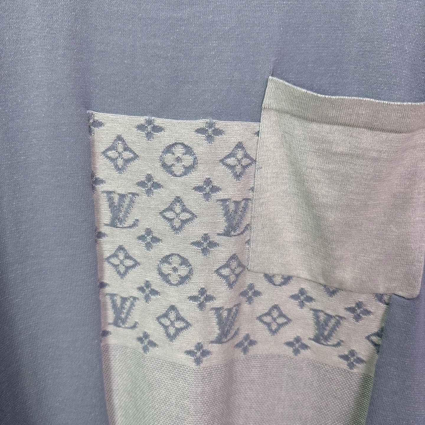 Louis Vuitton 驴家2026新款提花logo拼接 圆领针织短袖T恤