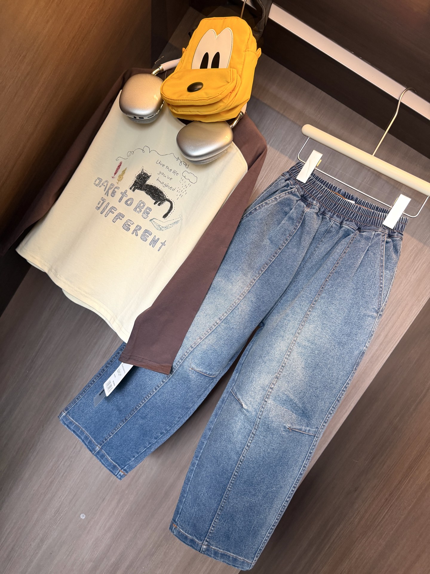 Venta rápida 89.9@, tallas 120-170, modelo 3: pantalones palazzo de mezclilla desgastada oscura con costuras. Palabras …