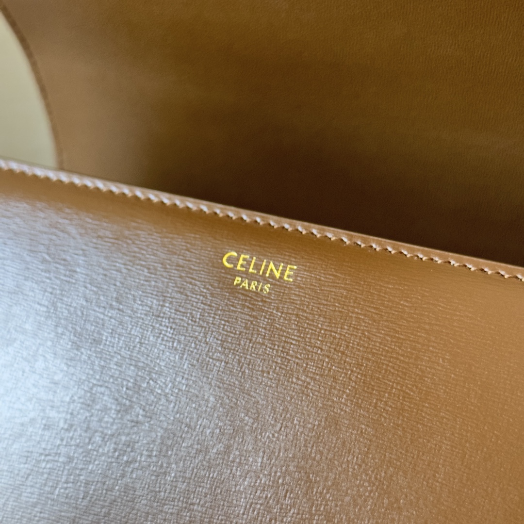 Celine Triomphe Bag: New Classic Crossbody Handbag, Brown Leather 8 i1699015601 8733 7