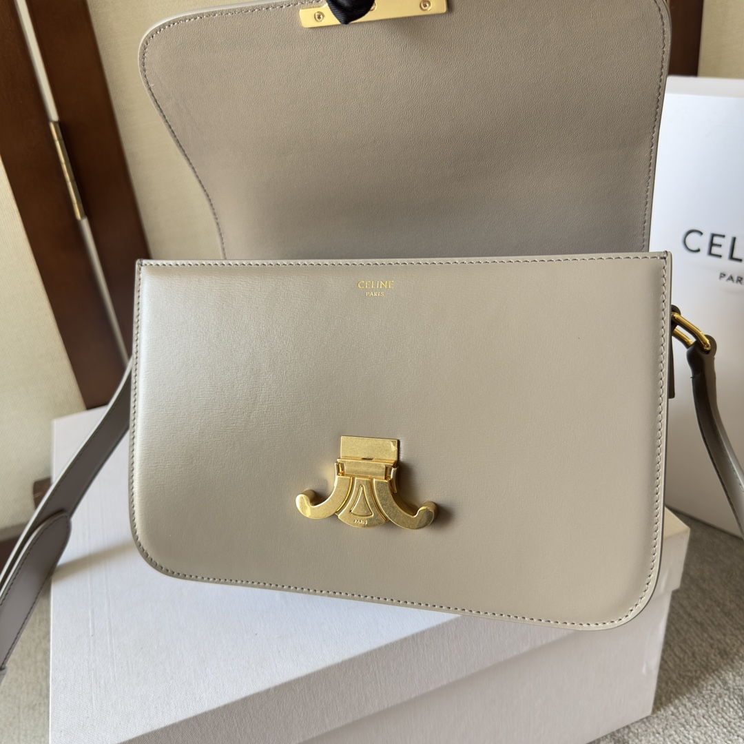 Celine Triomphe Bag, Leather Crossbody Handbag, 22.5 cm - Stylish and Elegant 7 i1699015627 6873 5