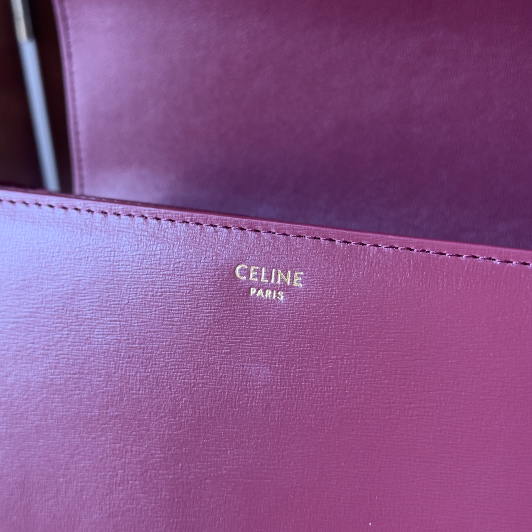 Celine Triomphe Bag, Burgundy Leather Crossbody Handbag 8 i1699015654 3840 7