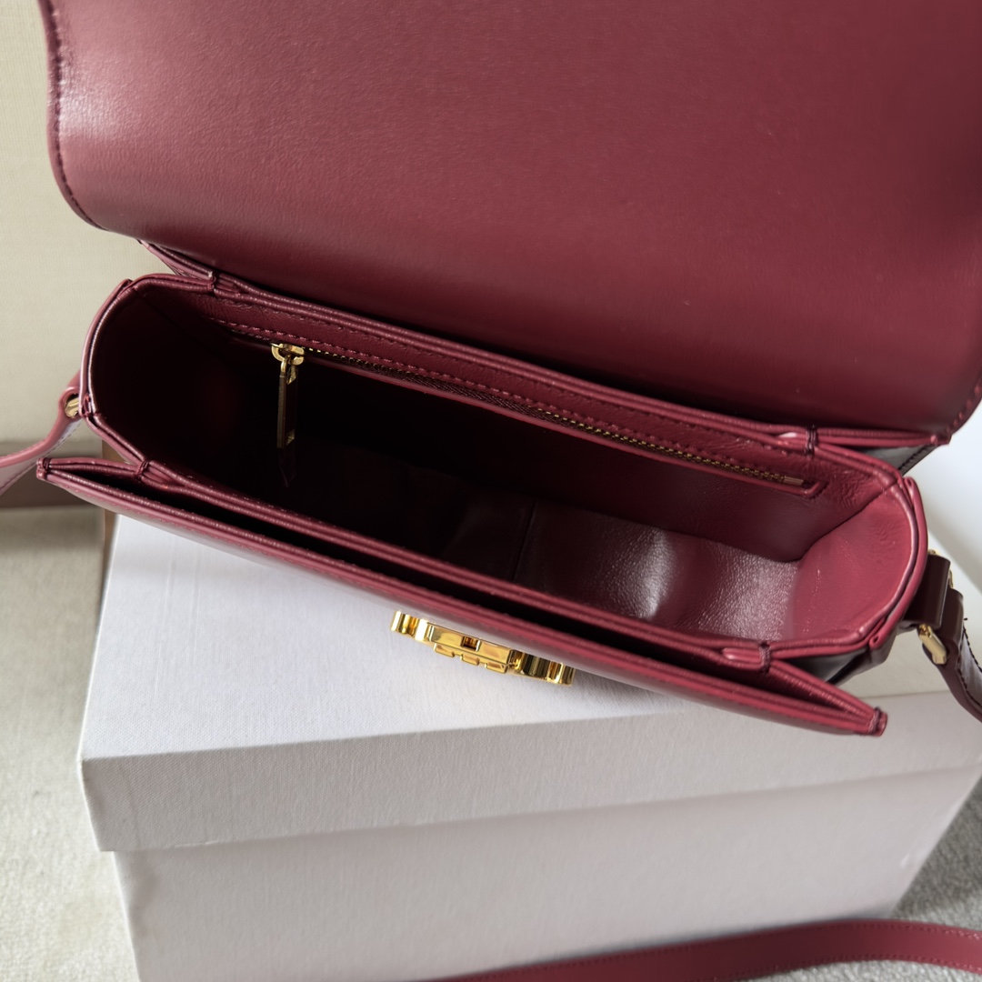 Celine Teen Triomphe Bag in Rubis Leather Crossbody Shoulder Bag 8 i1699016077 2748 6