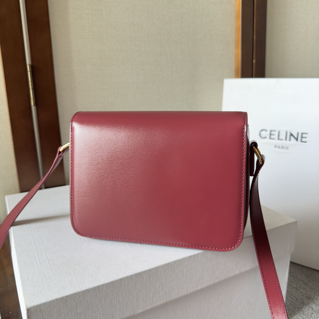 Celine Teen Triomphe Bag in Rubis Leather Crossbody Shoulder Bag 4 i1699016077 9537 2