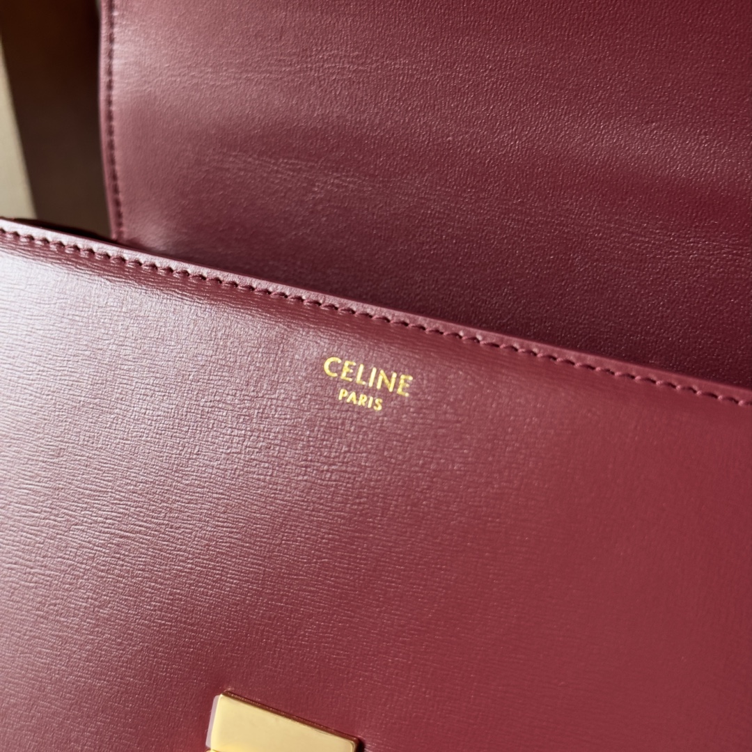 Celine Teen Triomphe Bag in Rubis Leather Crossbody Shoulder Bag 9 i1699016077 9703 7