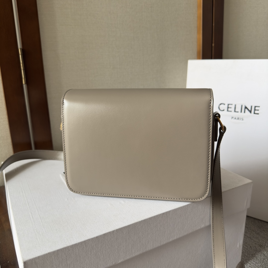 Celine Teen Triomphe Bag: Elegant Leather Crossbody with Iconic Logo Clasp 4 i1699016226 7778 2