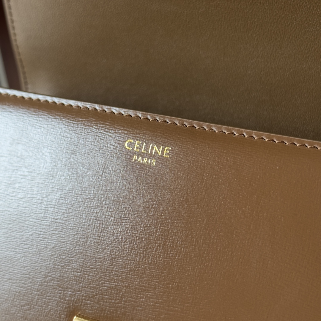 Celine Teen Triomphe Bag in Tan Leather with Adjustable Shoulder Strap 9 i1699016322 9481 7