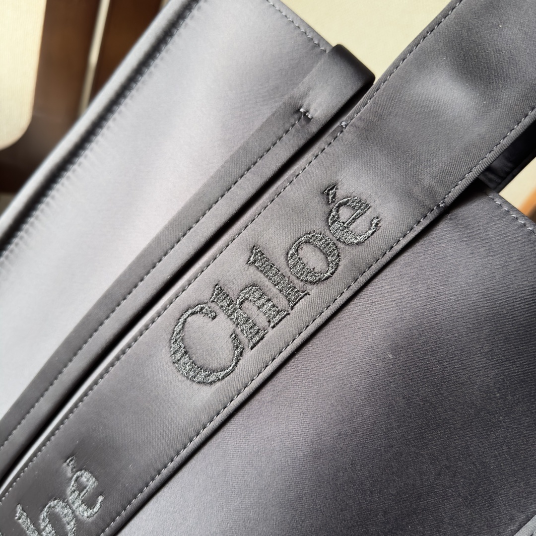 Chloé Zulu 1056 Nylon Handbag with Modern Design and Embroidery Detail - 图片 6