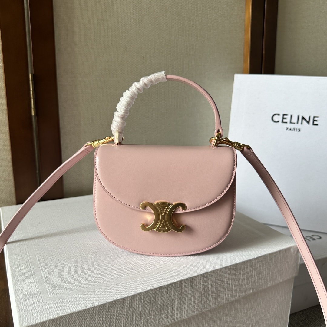 Celine mirror quality
 Saddle Bags Black All Steel Calfskin Cowhide Sheepskin Spring Collection Vintage Mini