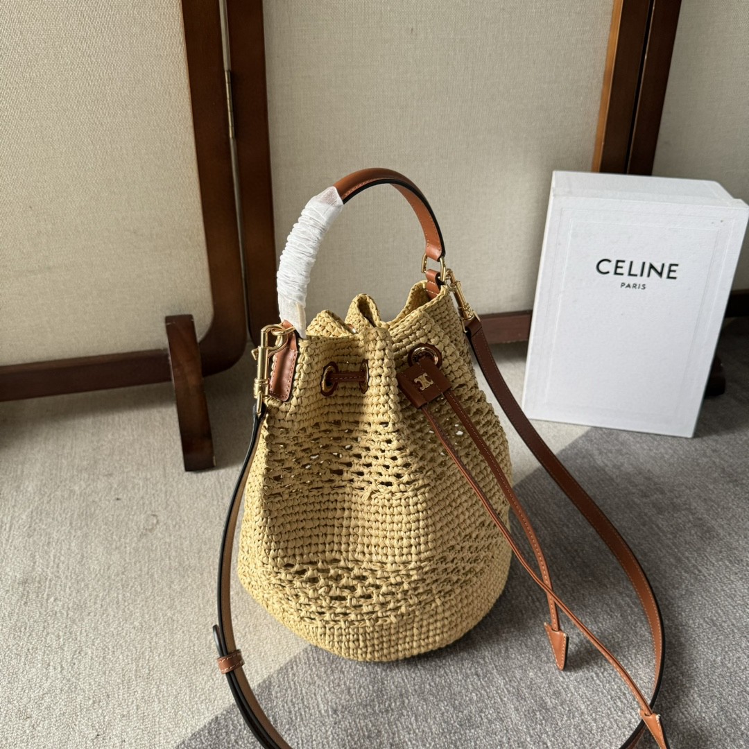 Celine Style Beige Leather Crossbody Bag Lookbook Reference image 2