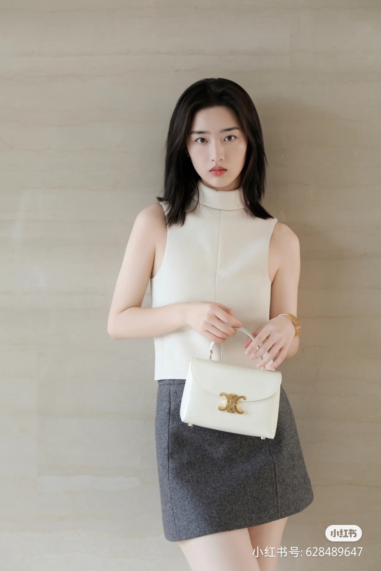 NO:209514,Deng Enxi CELINETEEN NINO shiny cowhide leather handbag, celine, celine, celine, cowhide19860909邓恩熙CELINETEEN NINO亮泽牛皮革手袋,赛琳celine,celine,celine,cowhide,Bag
