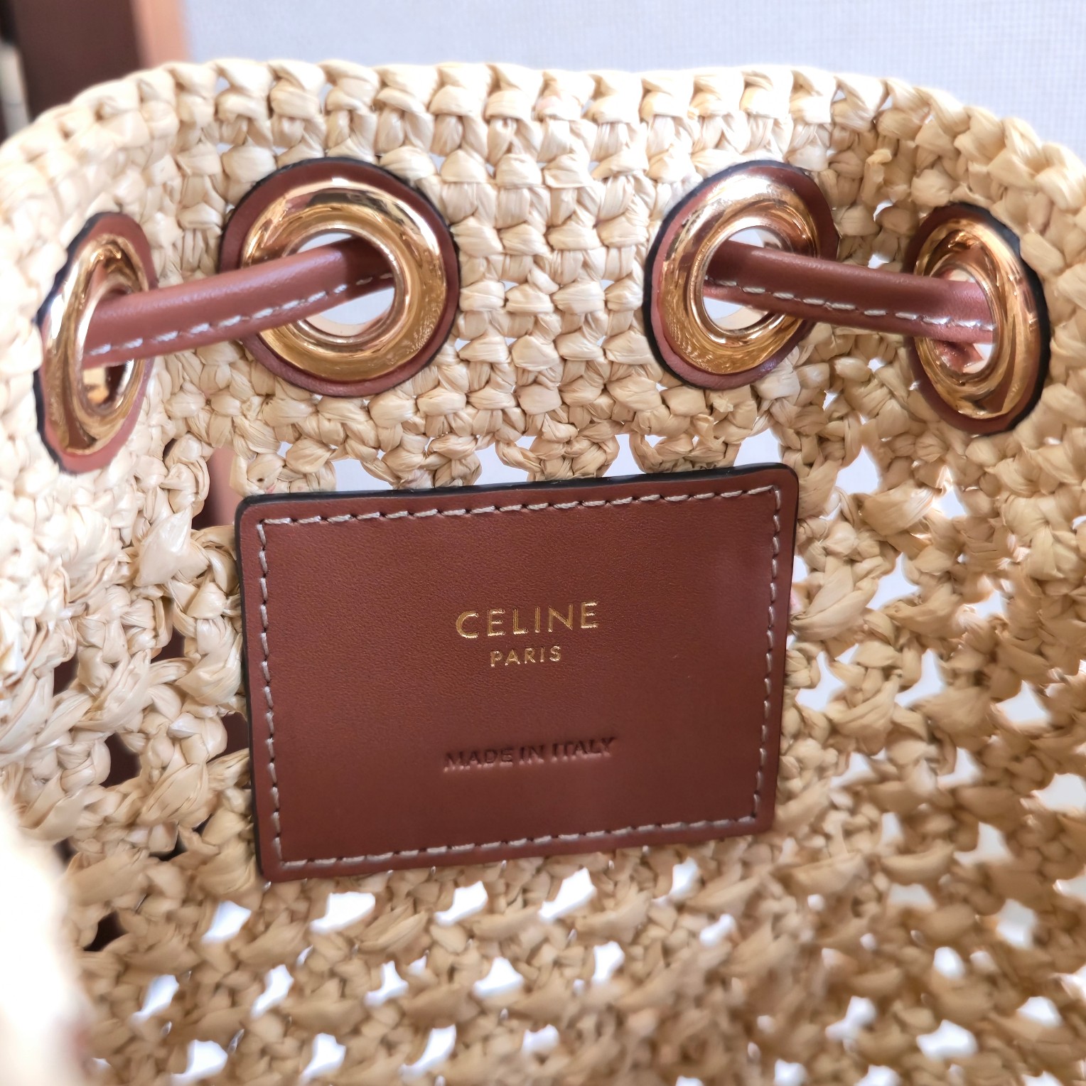 Celine Style Beige Leather Crossbody Bag style reference detail image 7 from source 764039