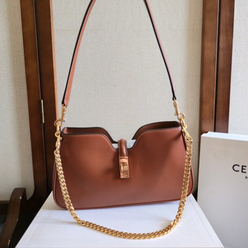Celine Camille Handbag: Luxurious Leather Shoulder Bag with Gold-Tone Hardware 1 Celine Camille Handbag: Luxurious Leather Shoulder Bag with Gold-Tone Hardware