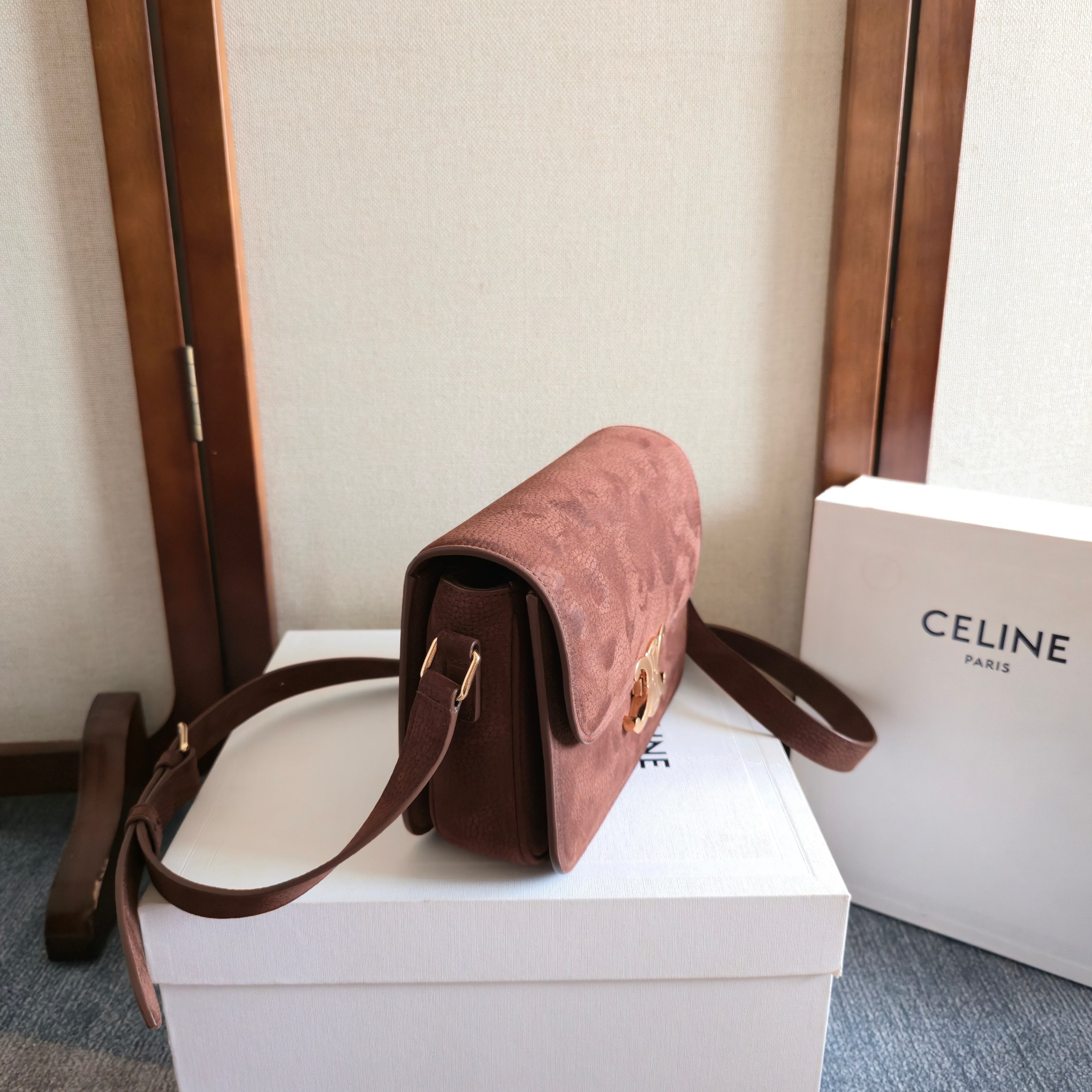 Celine Style Leather Top Handle Bag Lookbook Reference image 2