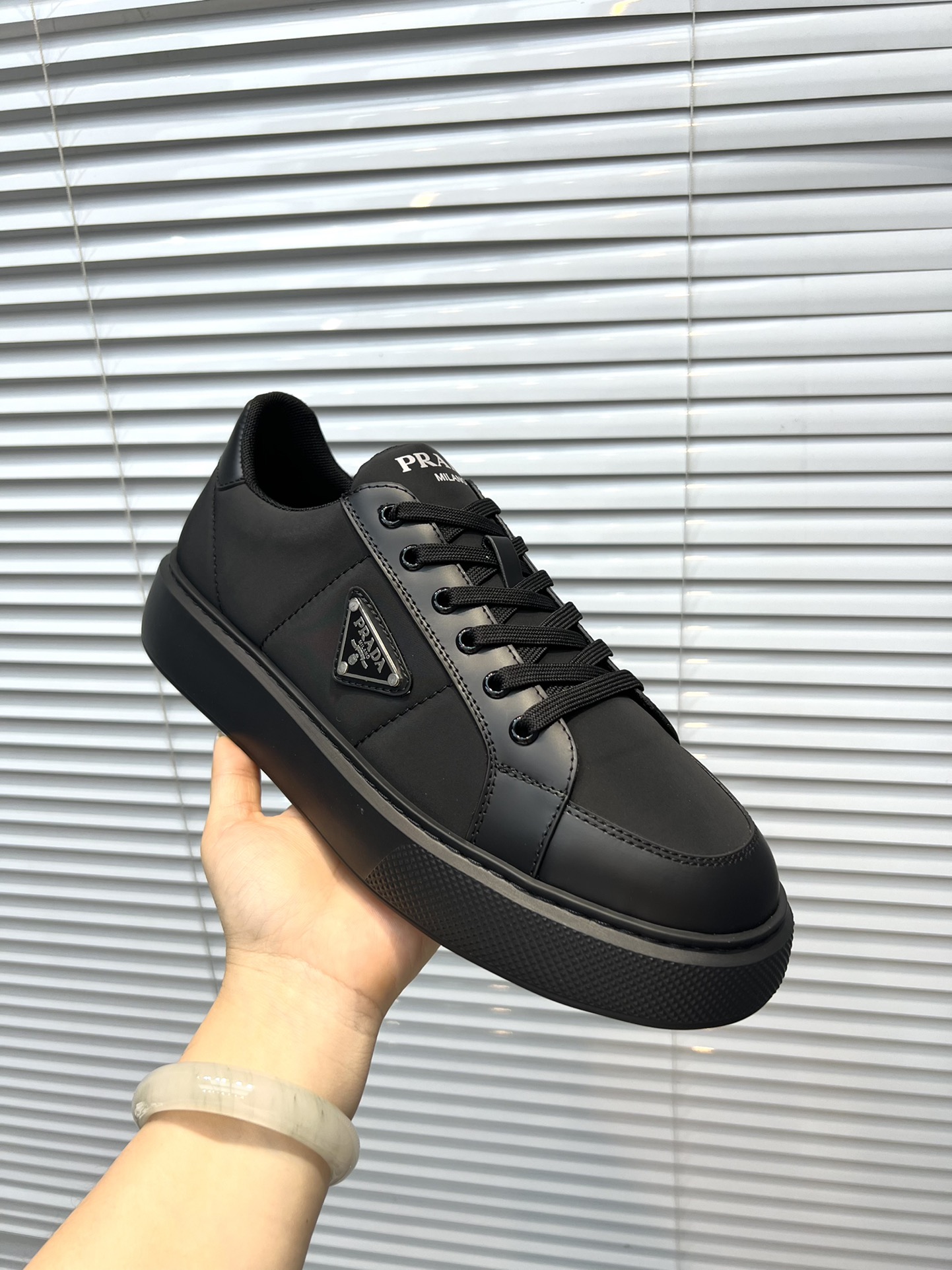 【 PRADA】Prada - Calidad de gama alta - Exterior: Piel de becerro de seda, Tejido de lona de marca, C