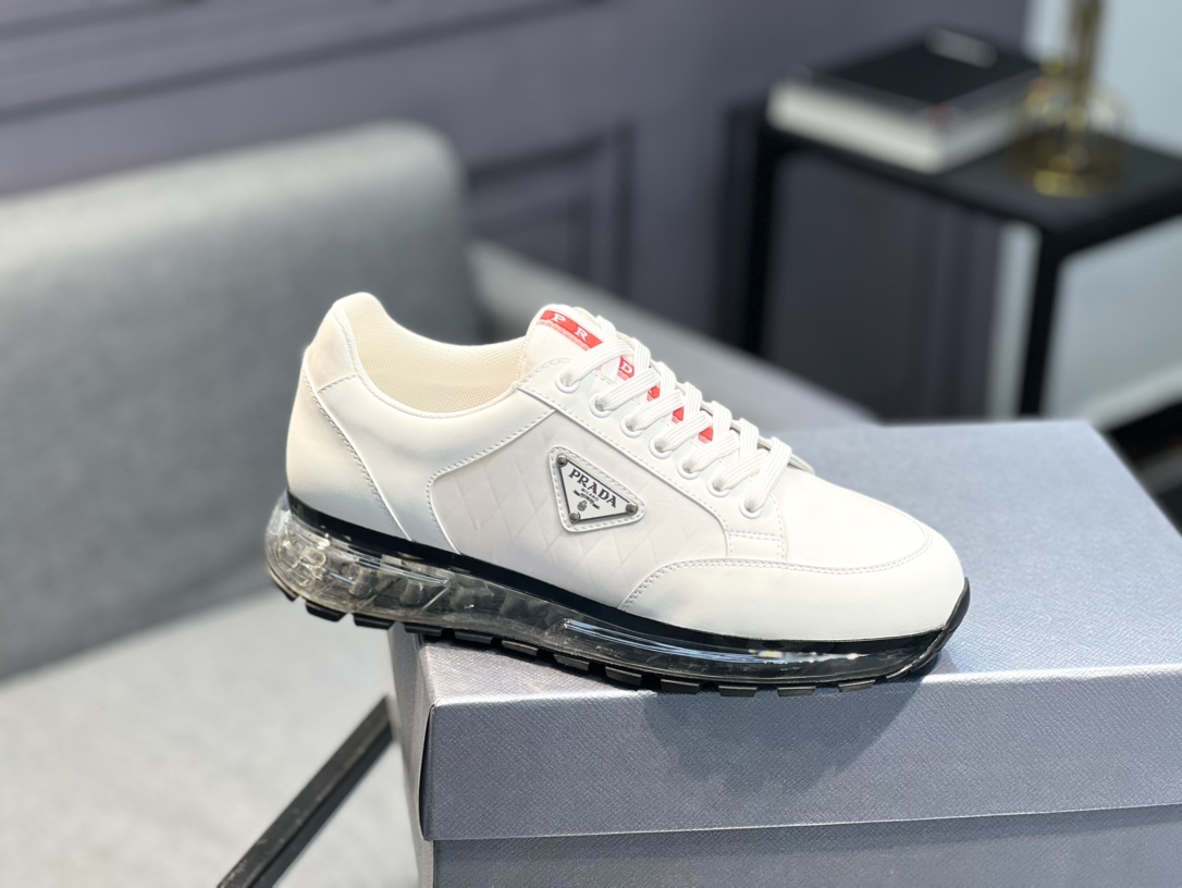 [PRADA] Prada - Calidad de gama alta - Parte superior: piel de becerro con abalorios de borde abiert