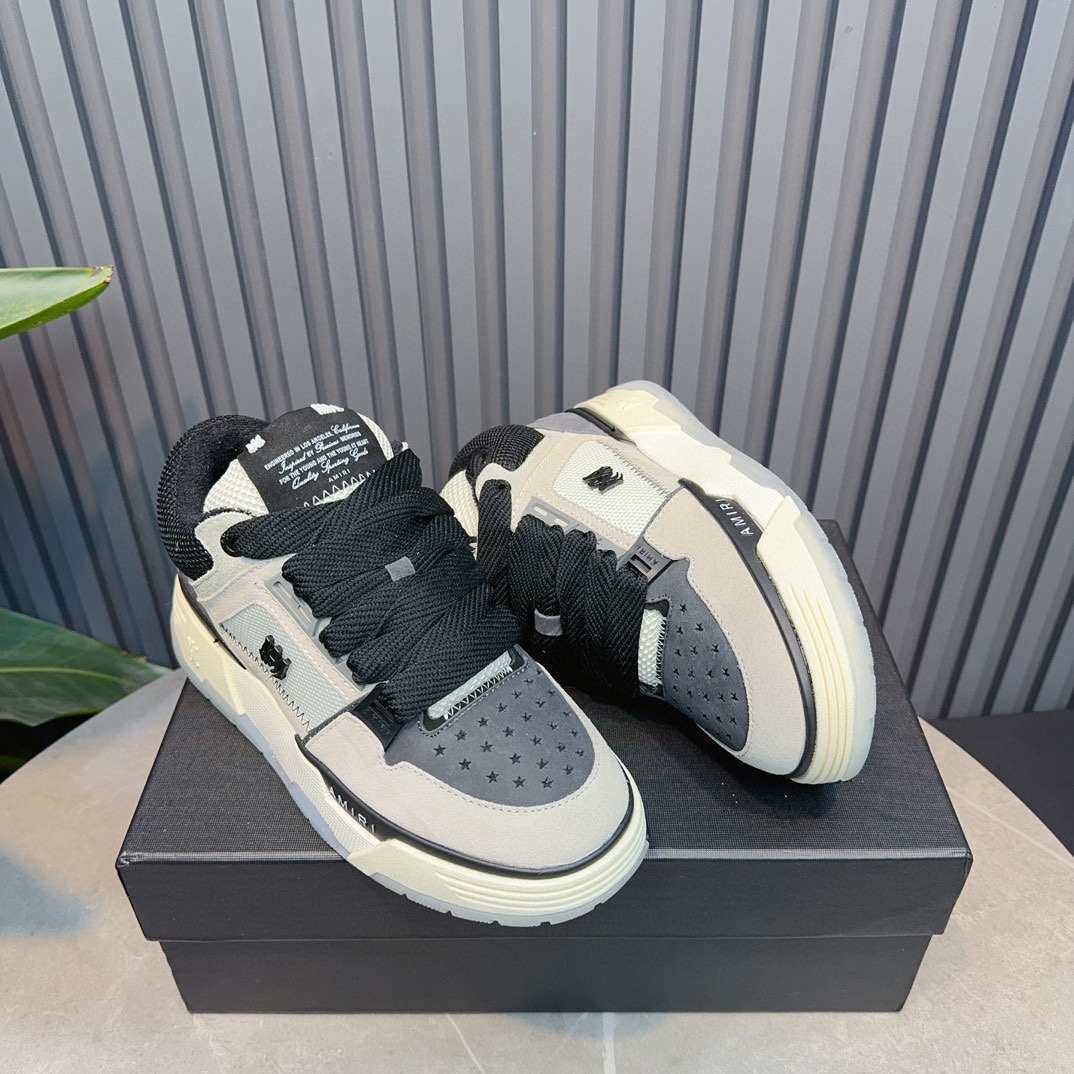 AMIRI Emil Pareja nuevas zapatillas de deporte de la calle alta de hueso formadores capa superior de