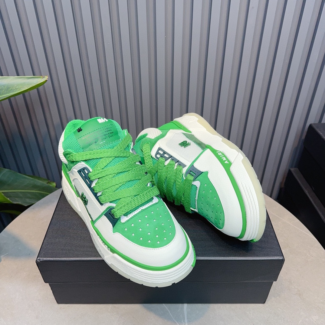 AMIRI Emil Pareja nuevas zapatillas de deporte de la calle alta de hueso formadores capa superior de