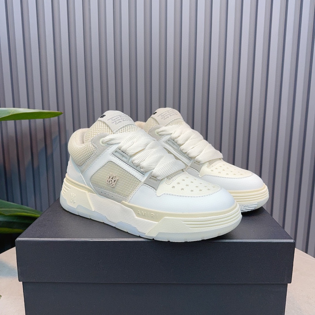 AMIRI Emil Pareja nuevas zapatillas de deporte de la calle alta de hueso formadores capa superior de