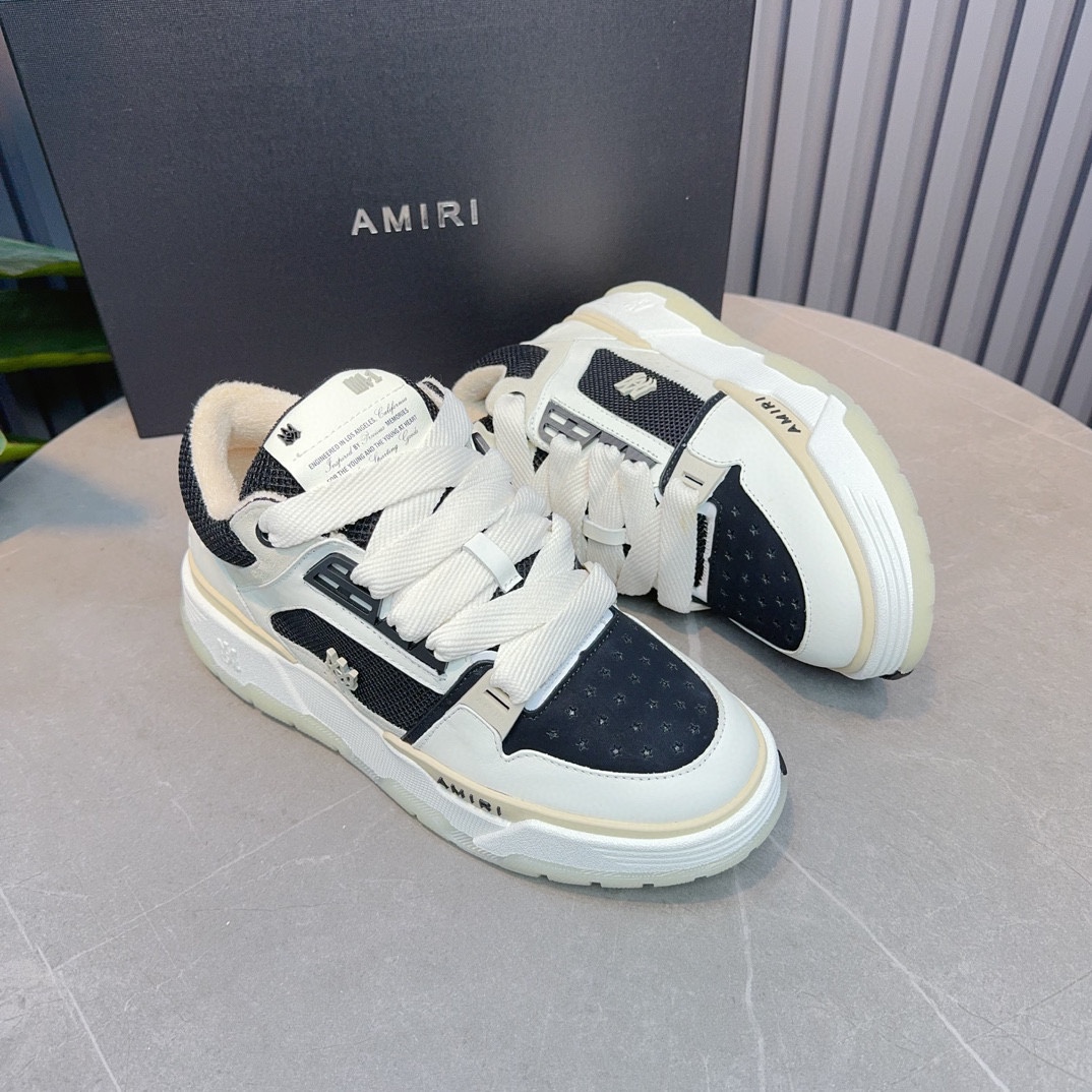 AMIRI Emil Pareja nuevas zapatillas de deporte de la calle alta de hueso formadores capa superior de