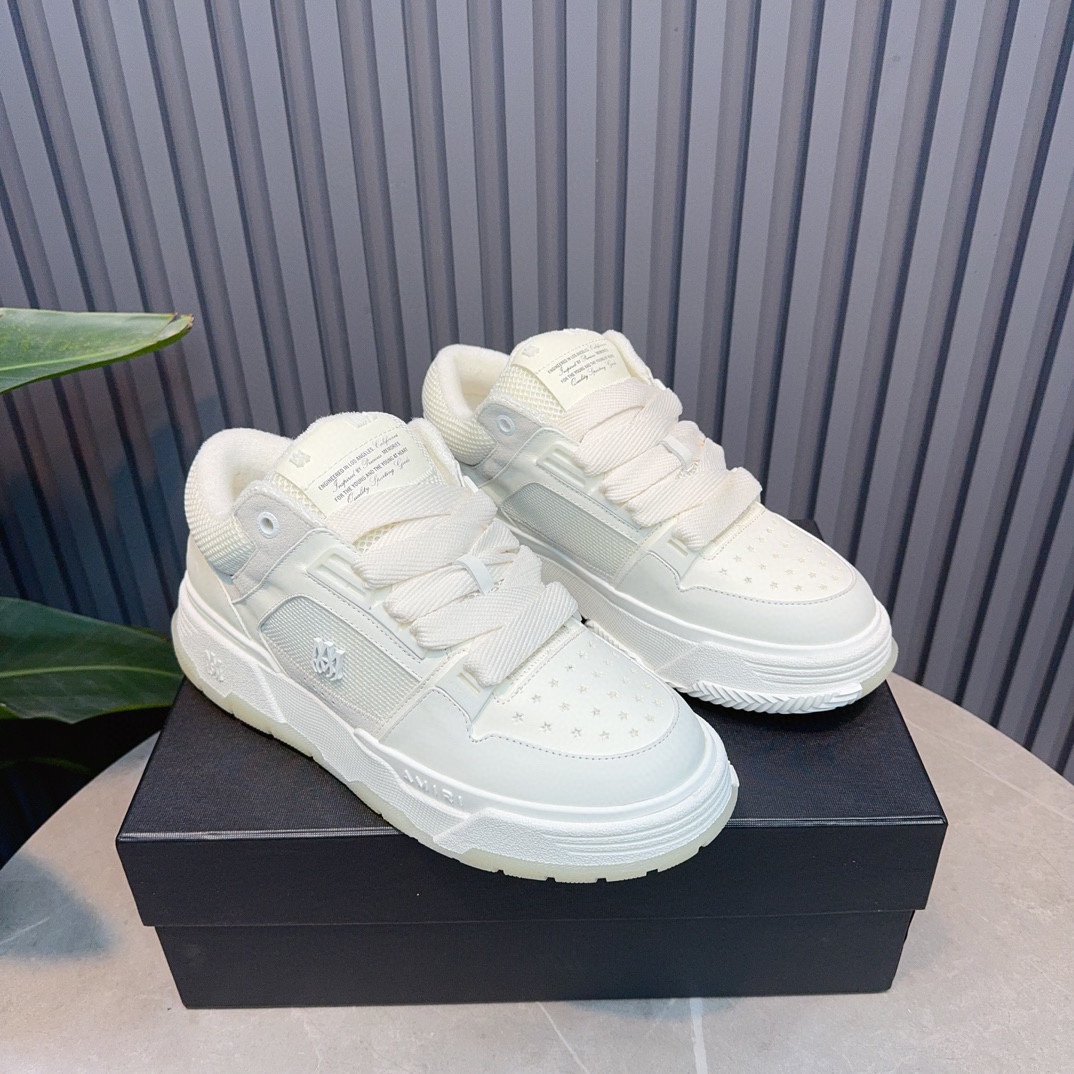 AMIRI Emil Pareja nuevas zapatillas de deporte de la calle alta de hueso formadores capa superior de