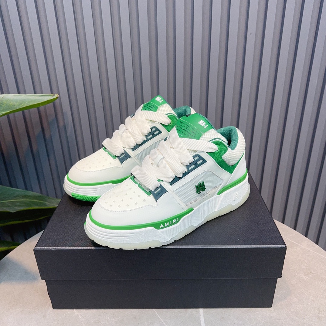 AMIRI Emil Pareja nuevas zapatillas de deporte de la calle alta de hueso formadores capa superior de