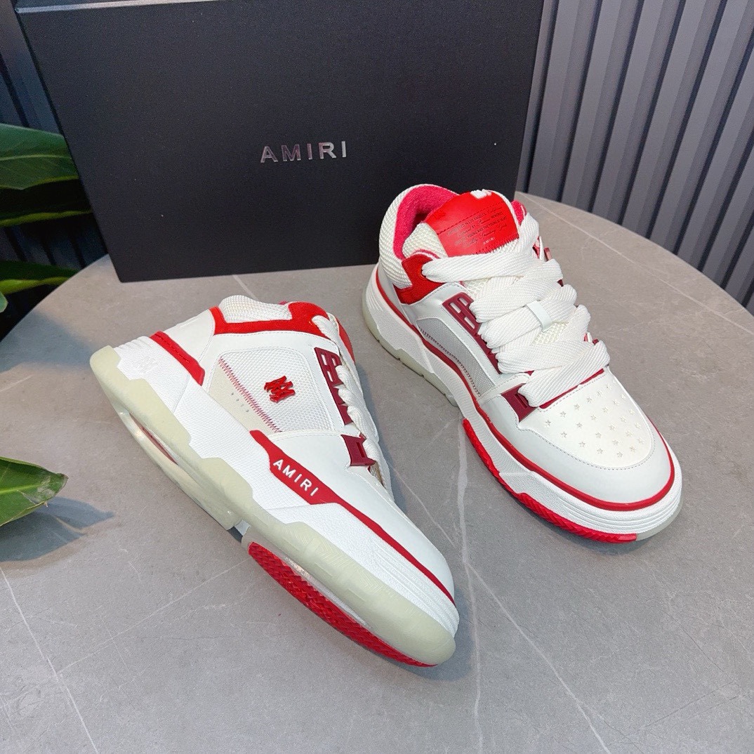 AMIRI Emil Pareja nuevas zapatillas de deporte de la calle alta de hueso formadores capa superior de