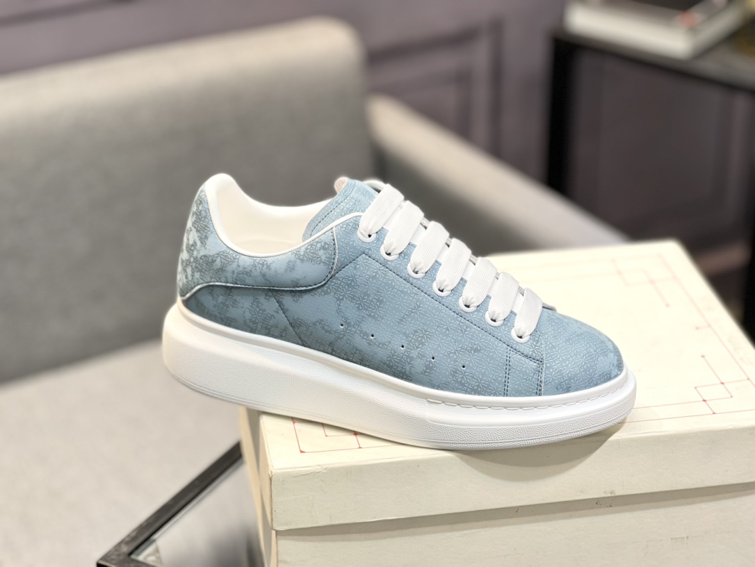 Alexander mcqueen / McQueen Classic estrella popping modelos cien zapatos blancos, original 1:1 répl
