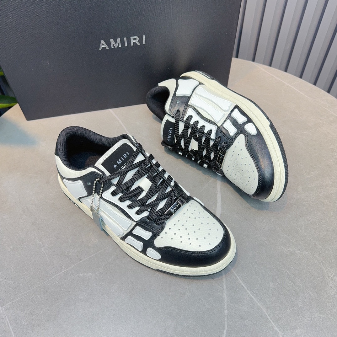 AMIRI Emile Explosivo Pareja Zapatos de hueso. Desde Los Ángeles, la marea de la calle alta marca ex