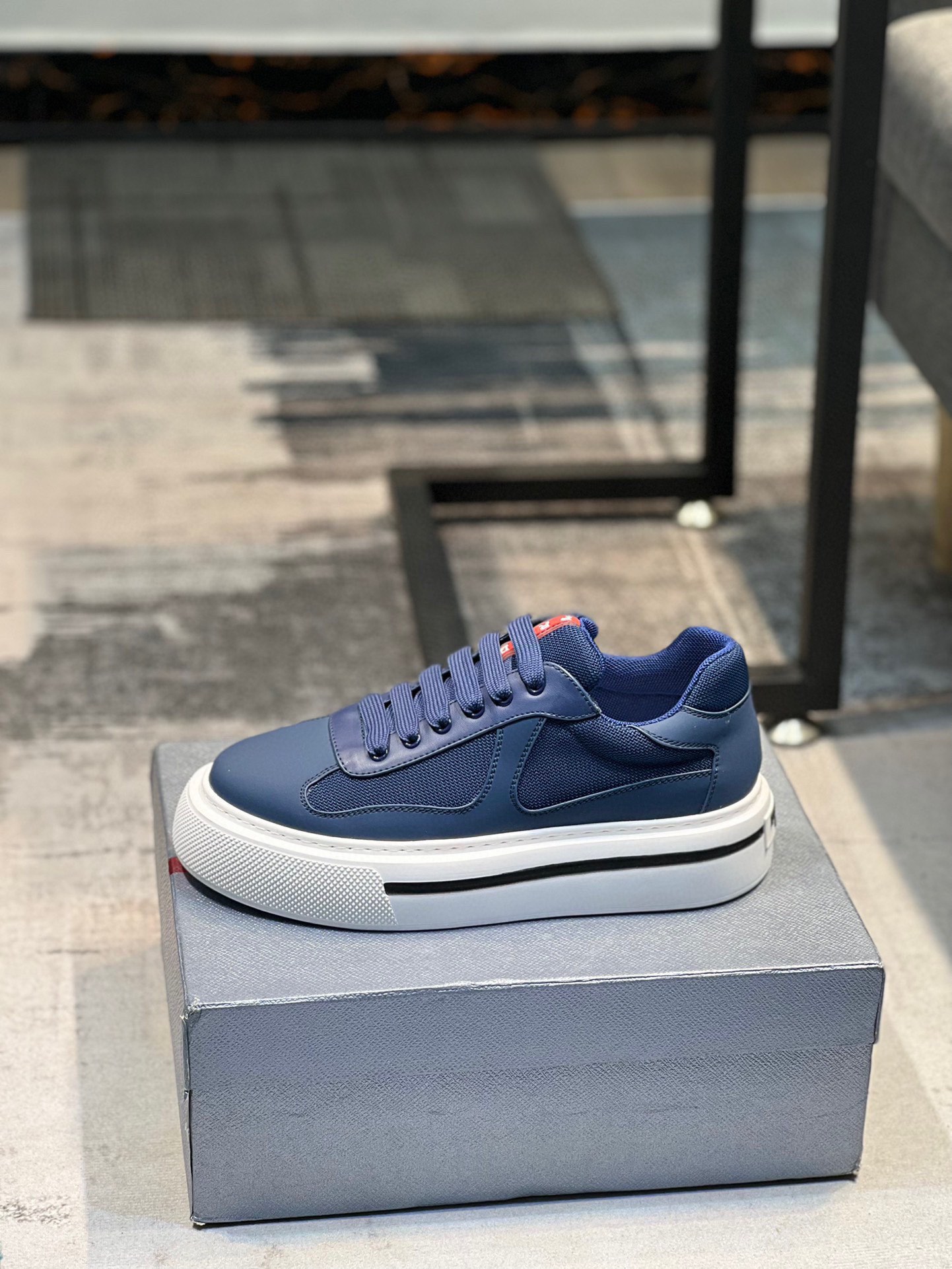[PRAD*Prada] contra pop zapatos de los hombres, el sitio web oficial 1:1 producción, tejido importad