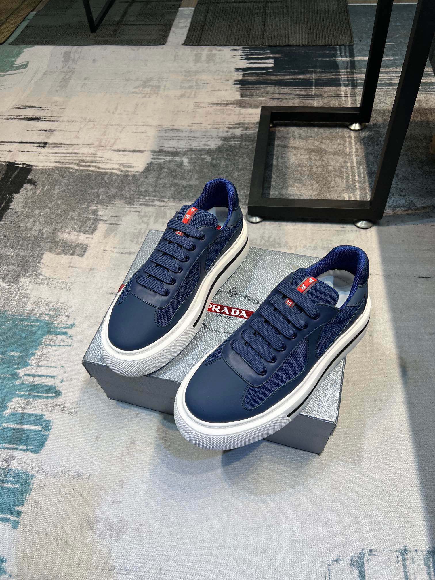 [PRAD*Prada] contra pop zapatos de los hombres, el sitio web oficial 1:1 producción, tejido importad