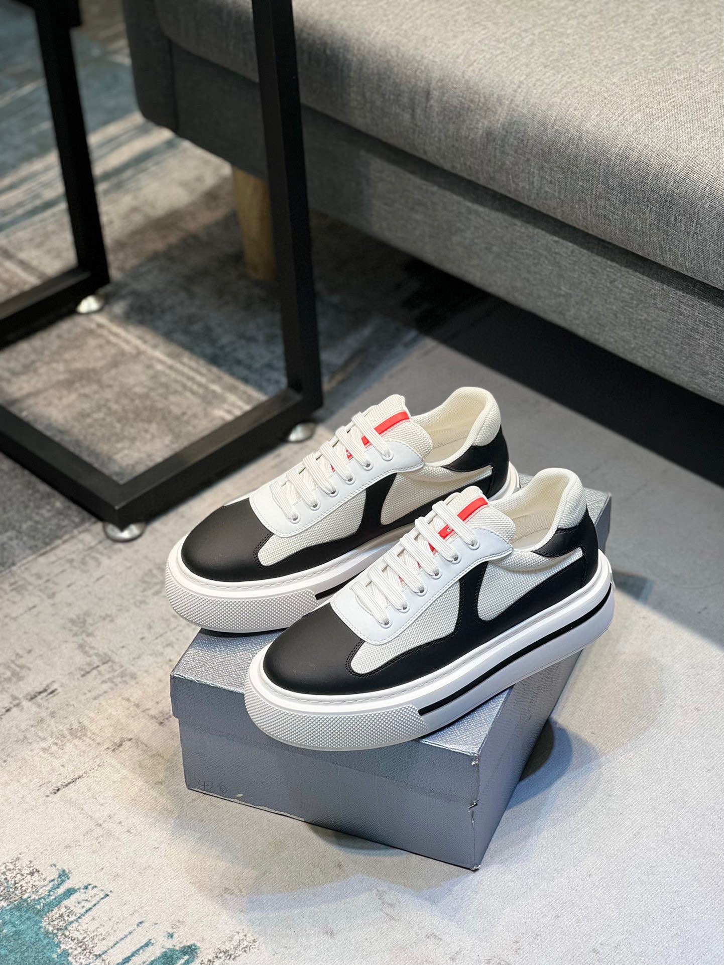 [PRAD*Prada] contra pop zapatos de los hombres, el sitio web oficial 1:1 producción, tejido importad