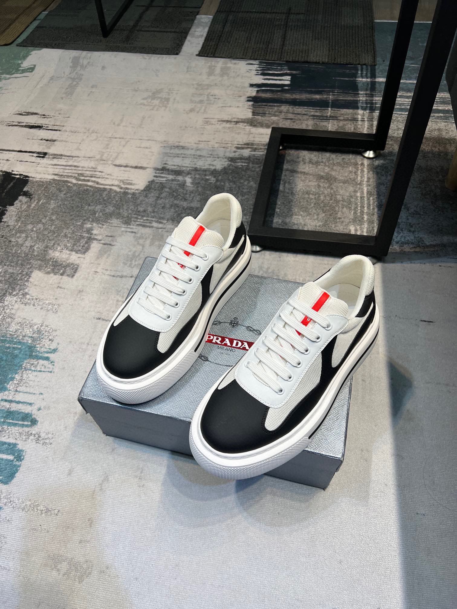 [PRAD*Prada] contra pop zapatos de los hombres, el sitio web oficial 1:1 producción, tejido importad