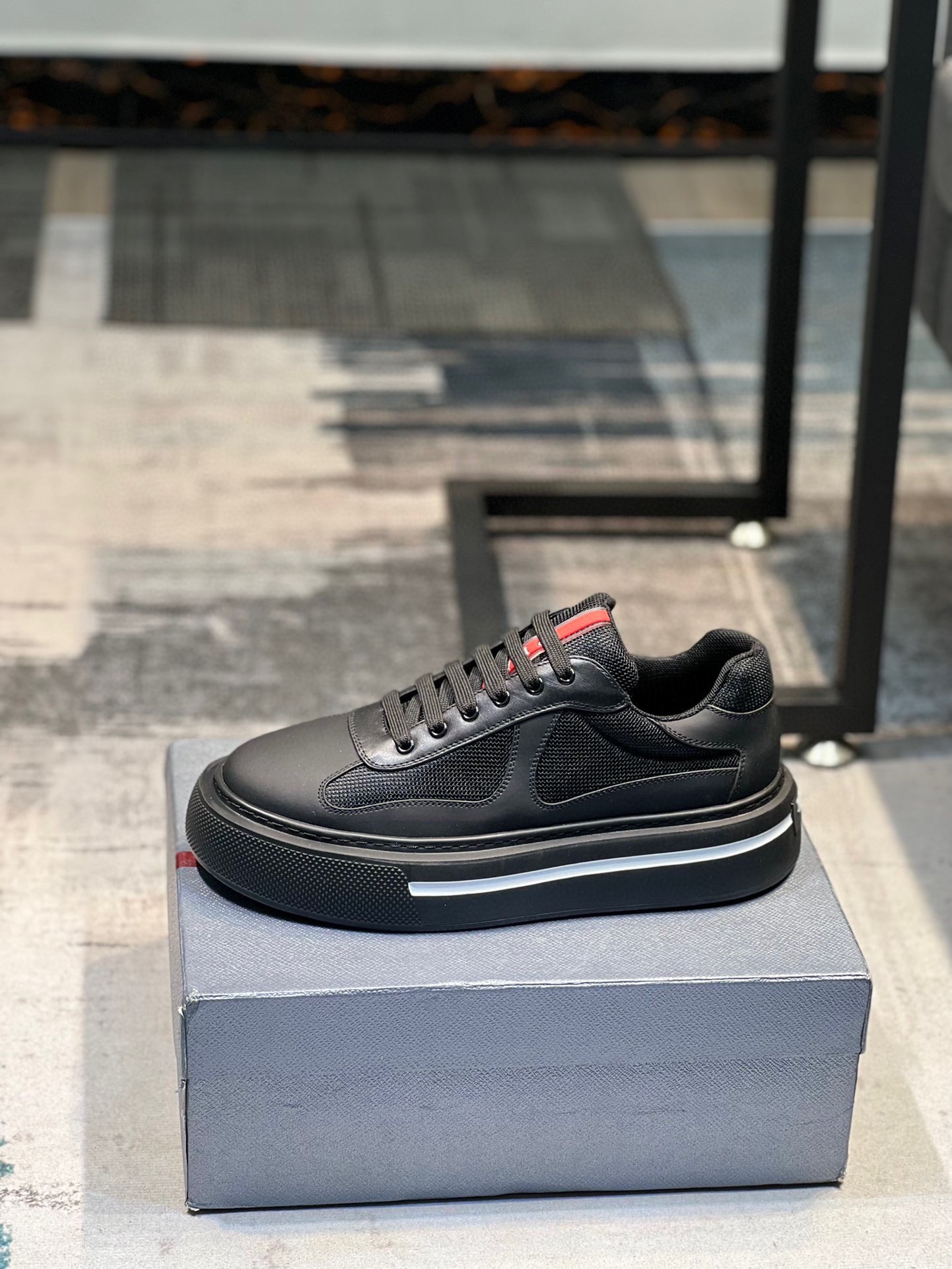 [PRAD*Prada] contra pop zapatos de los hombres, el sitio web oficial 1:1 producción, tejido importad