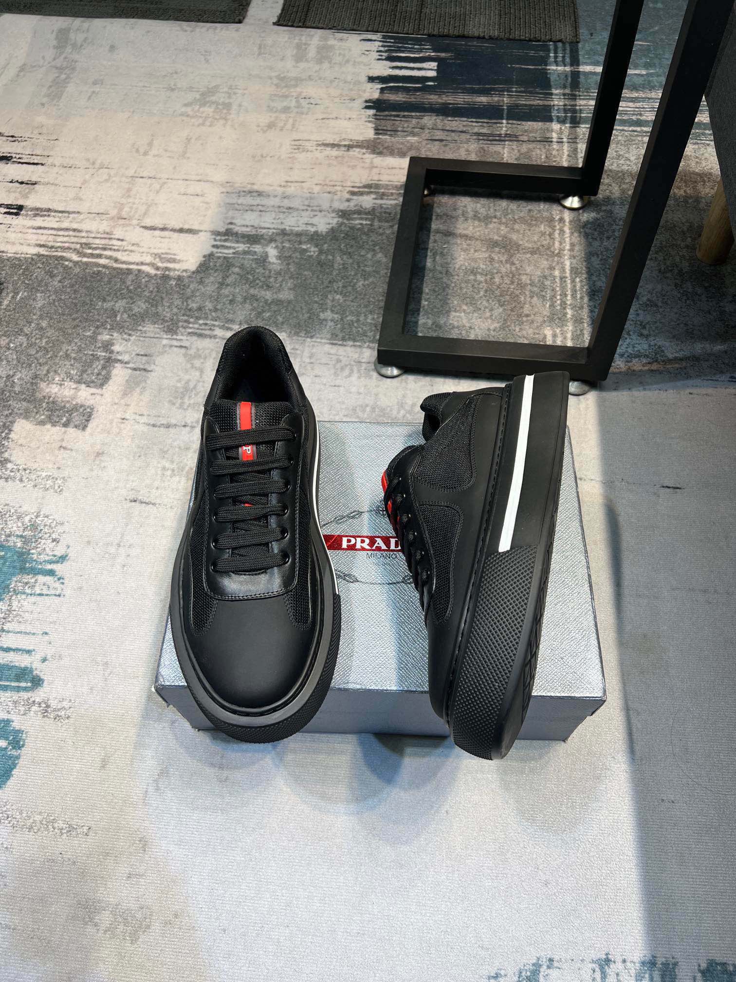 [PRAD*Prada] contra pop zapatos de los hombres, el sitio web oficial 1:1 producción, tejido importad