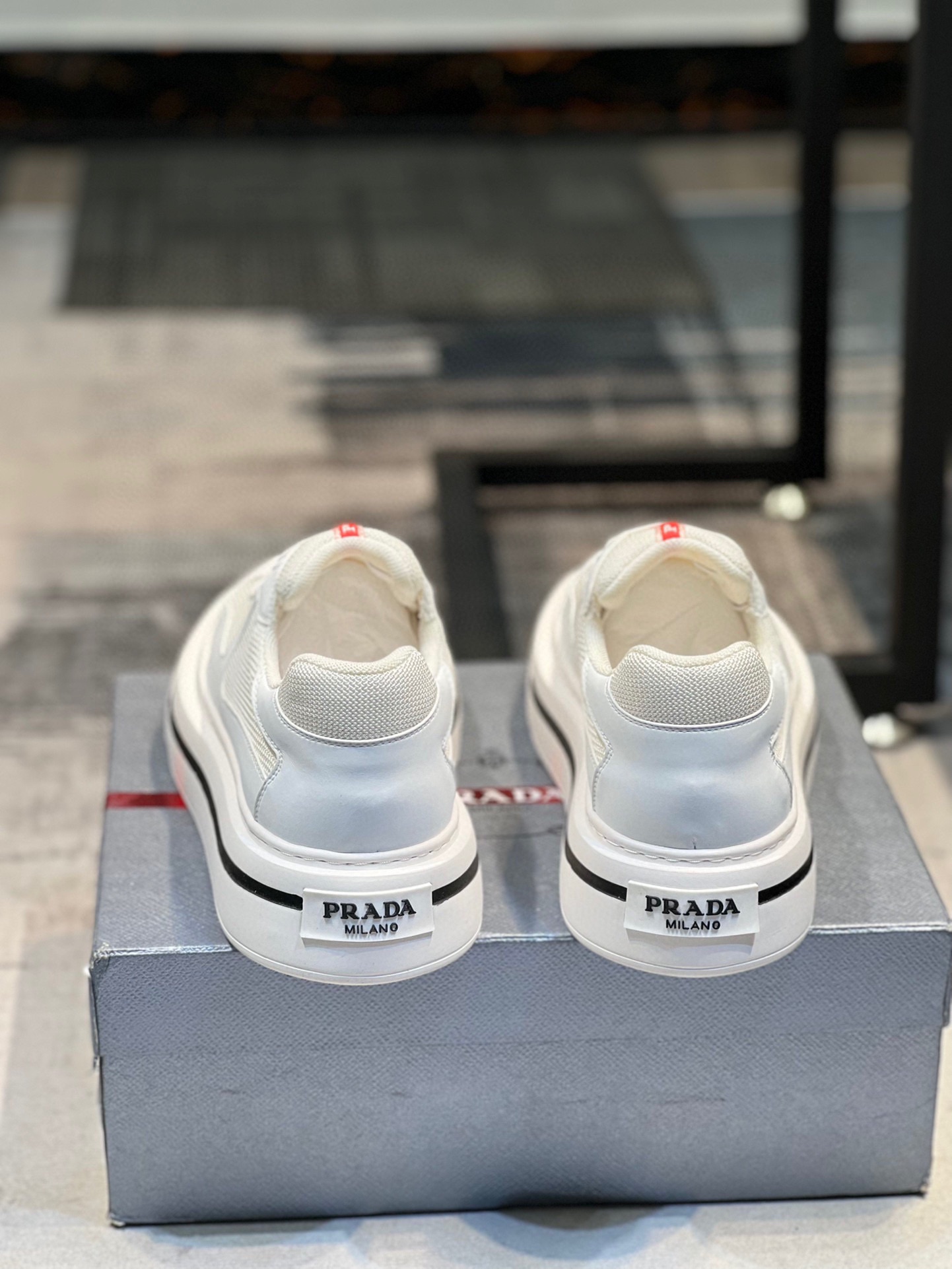 [PRAD*Prada] contra pop zapatos de los hombres, el sitio web oficial 1:1 producción, tejido importad