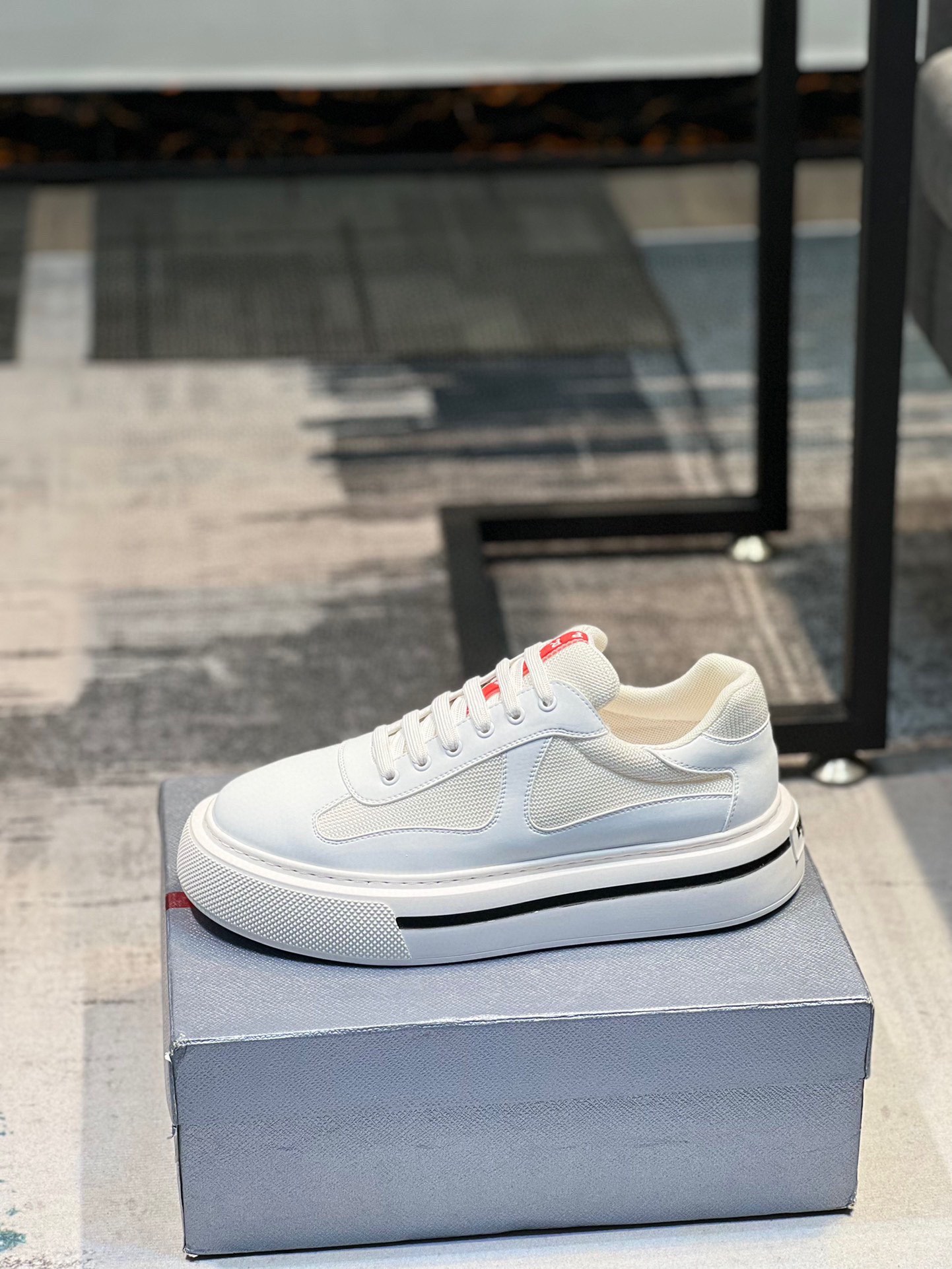 [PRAD*Prada] contra pop zapatos de los hombres, el sitio web oficial 1:1 producción, tejido importad