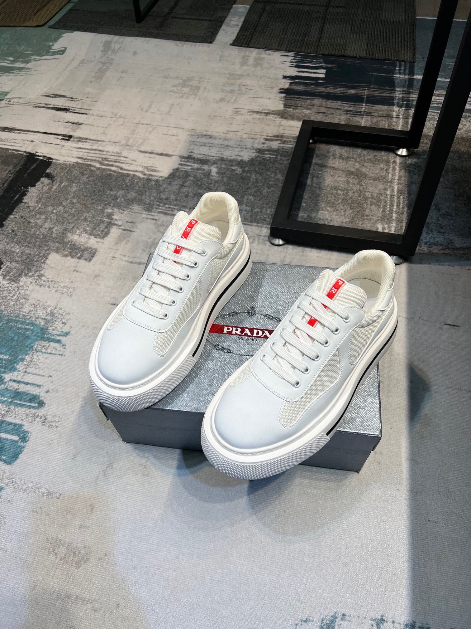 [PRAD*Prada] contra pop zapatos de los hombres, el sitio web oficial 1:1 producción, tejido importad