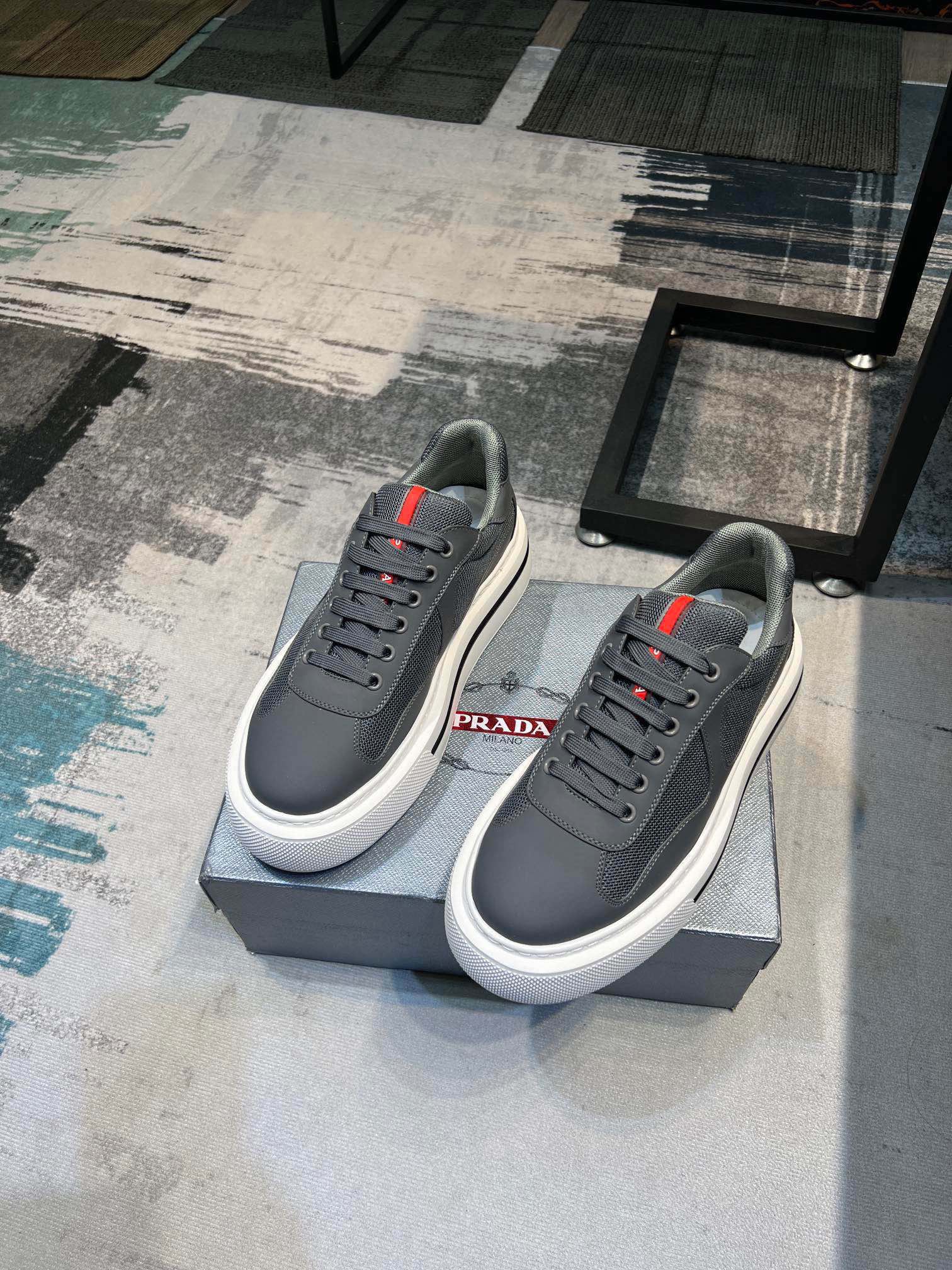 [PRAD*Prada] contra pop zapatos de los hombres, el sitio web oficial 1:1 producción, tejido importad