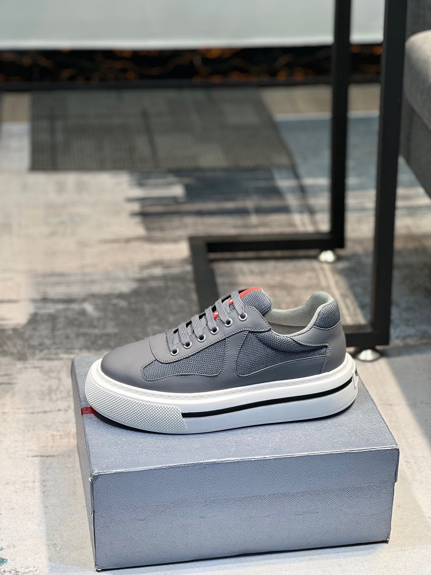 [PRAD*Prada] contra pop zapatos de los hombres, el sitio web oficial 1:1 producción, tejido importad