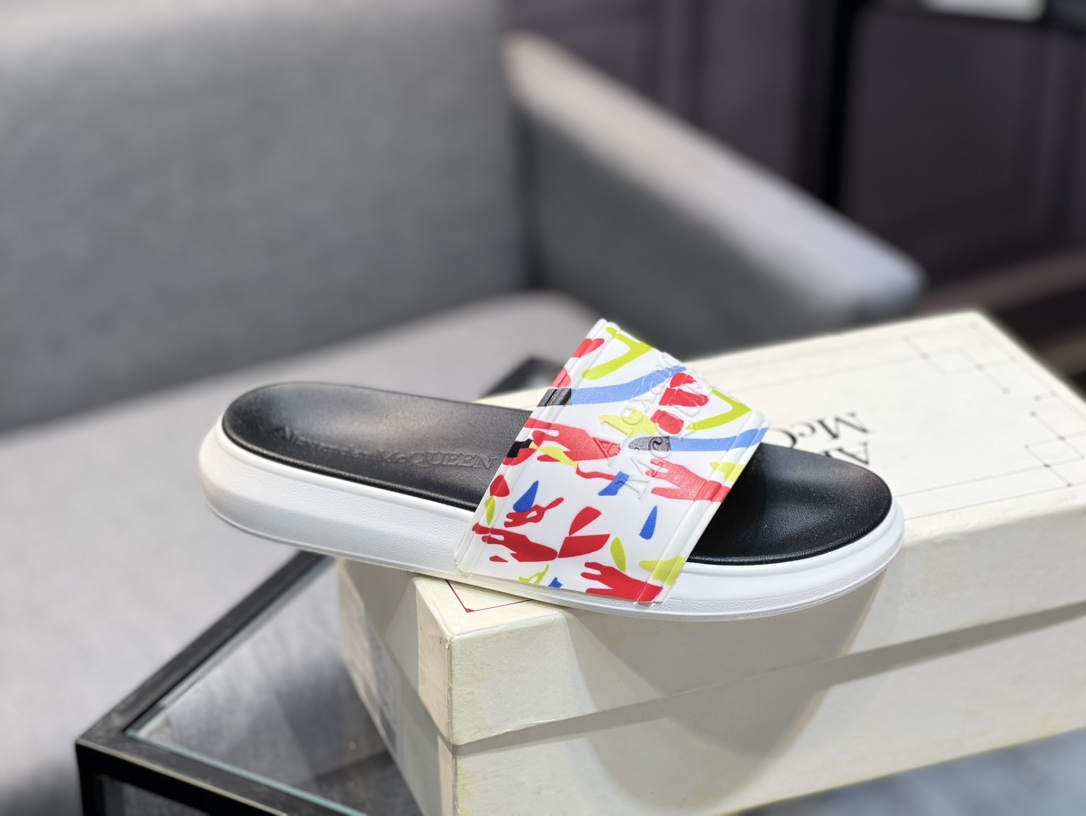 (precio real) - McQueen.MQ nueva pareja colorida zapatillas envió la suela original modelo privado, 