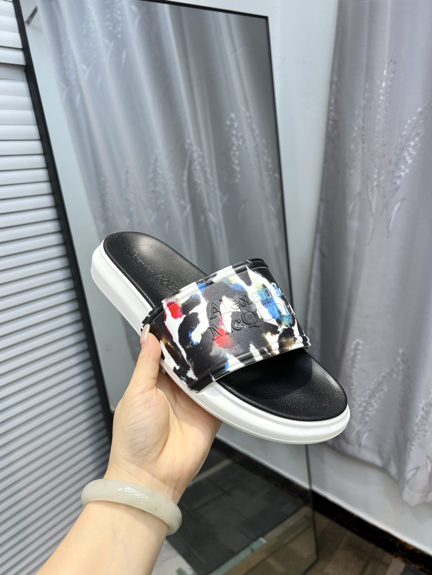 (precio real) - McQueen.MQ nueva pareja colorida zapatillas envió la suela original modelo privado, 