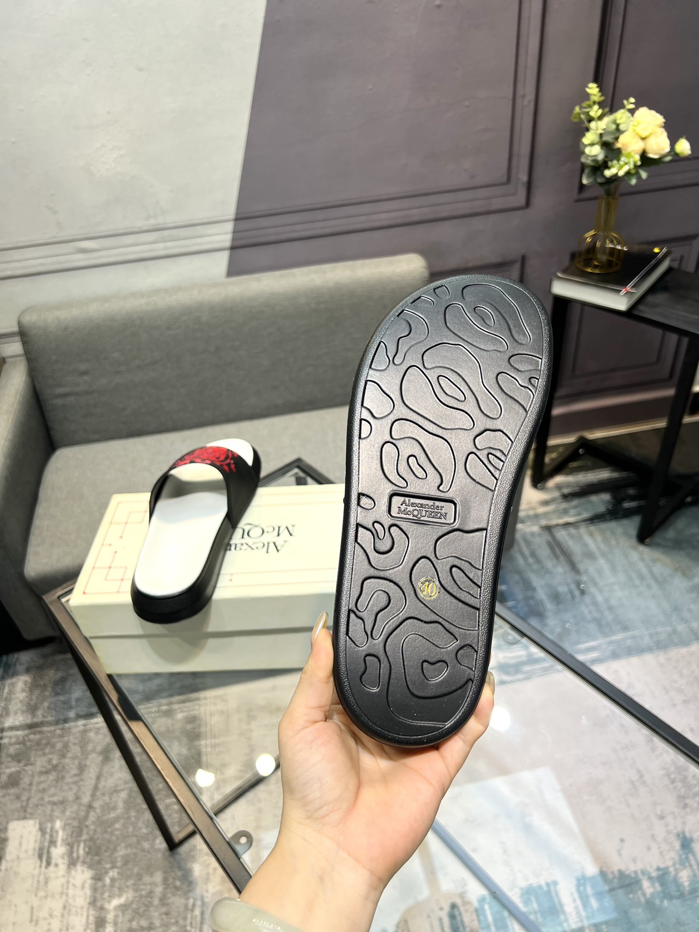 (precio real) - McQueen.MQ nueva pareja colorida zapatillas envió la suela original modelo privado, 