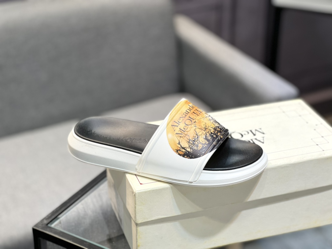 (precio real) - McQueen.MQ nueva pareja colorida zapatillas envió la suela original modelo privado, 