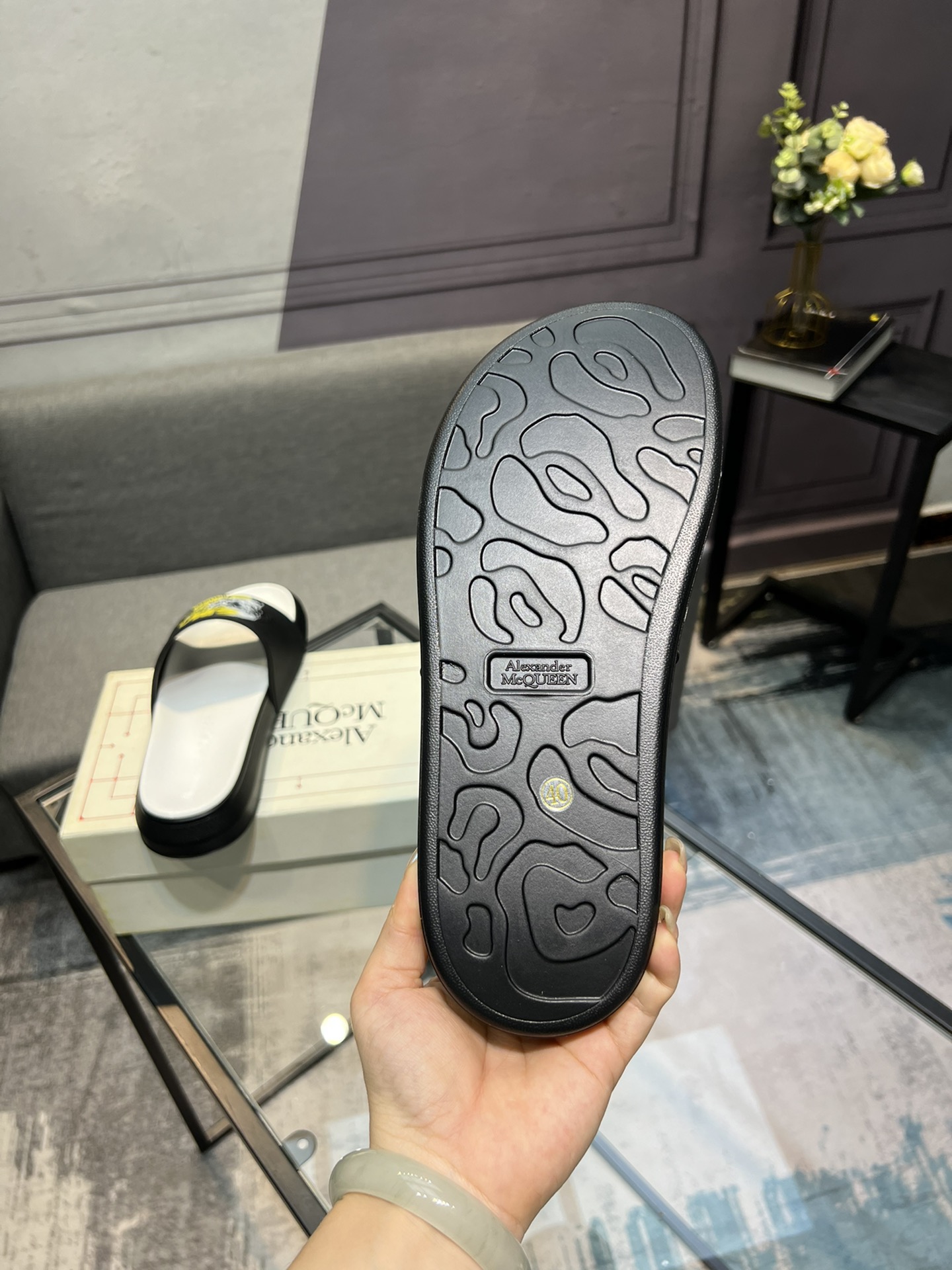 (precio real) - McQueen.MQ nueva pareja colorida zapatillas envió la suela original modelo privado, 