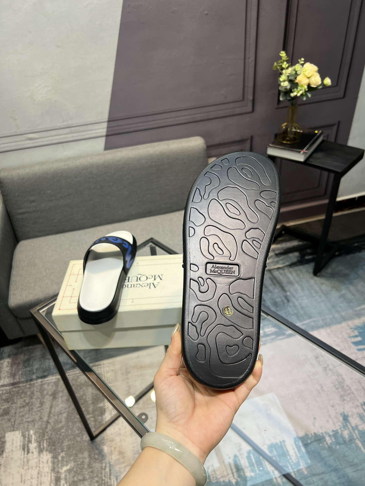 (precio real) - McQueen.MQ nueva pareja colorida zapatillas envió la suela original modelo privado, 