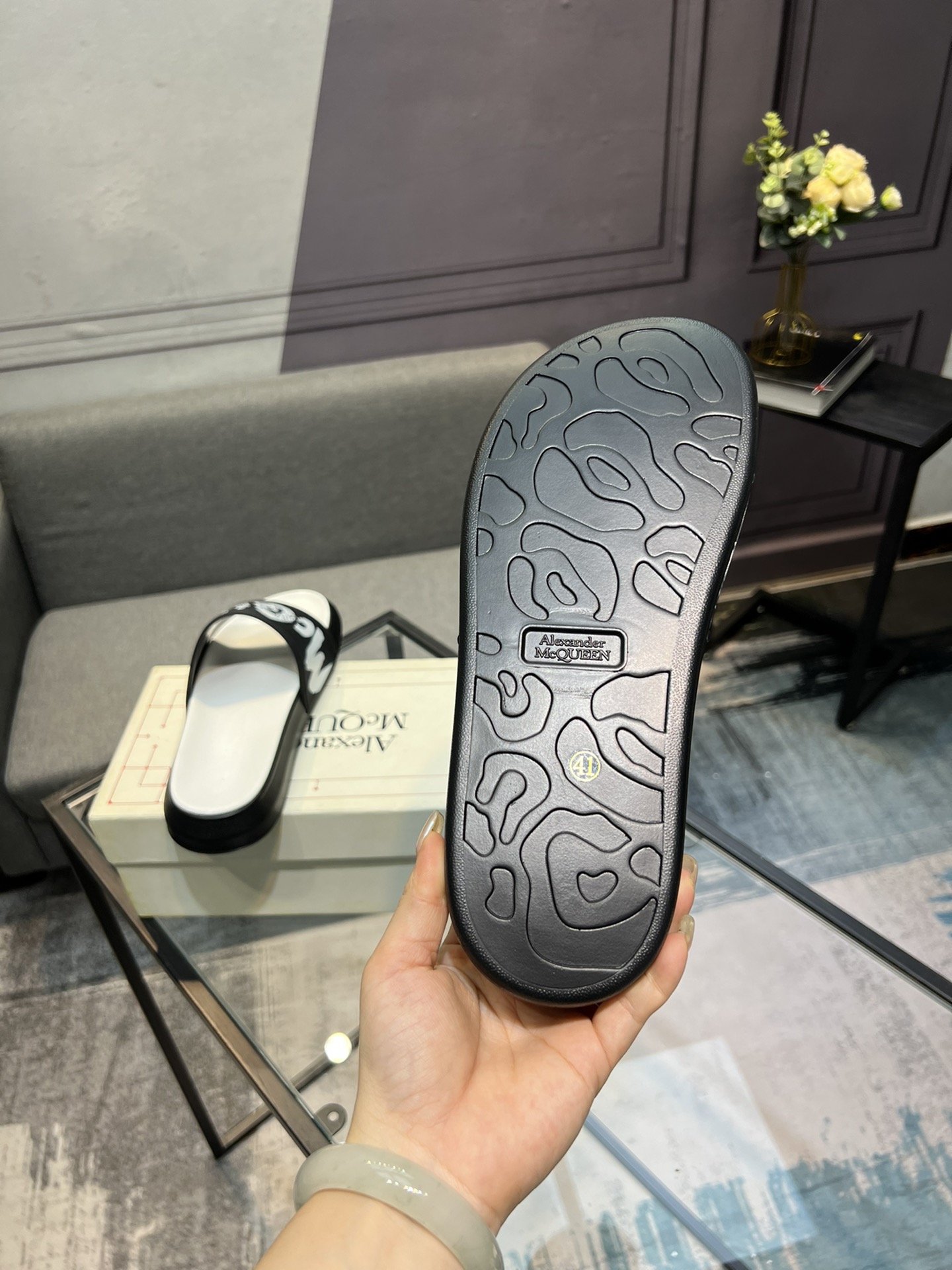 (precio real) - McQueen.MQ nueva pareja colorida zapatillas envió la suela original modelo privado, 